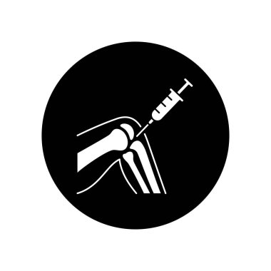 Tedavi artrit siyah glyph simgesi. İltihaplı eklem. Web sayfası, mobil uygulama, düğme, logo için imzala