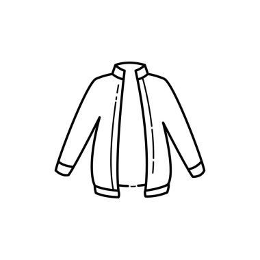 Termo ceket renk çizgisi simgesi. Web sayfası için piktogram, mobil uygulama, tanıtım. UI UX GUI tasarım elemanı. Düzenlenebilir vuruş.