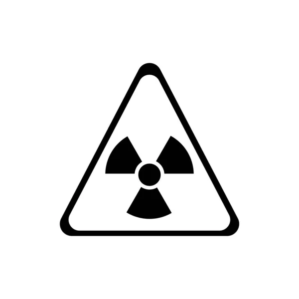 Внимание Радиоактивные Вещества Черный Элемент Тревожный Знак Пиктограмма Веб Страницы — стоковый вектор