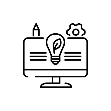 Çevre tasarımı siyah çizgi simgesi. Web sayfası için piktogram, mobil uygulama, tanıtım. Düzenlenebilir vuruş.