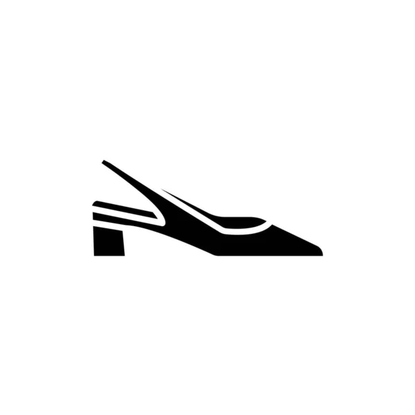 Sapatos Abertos Ícone Glifo Preto Pictograma Para Página Web Aplicativo — Vetor de Stock