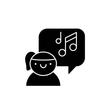 Çocuk müzik okulu renk çizgisi ikonu. Web sayfası için piktogram, mobil uygulama, tanıtım. UI UX GUI tasarım elemanı. Düzenlenebilir vuruş.