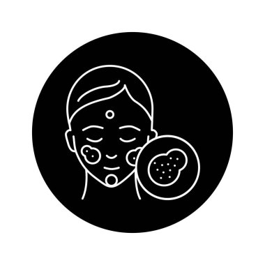 Mekanik yüz temizleme renk çizgisi simgesi. Cilt bakımı. SPA, kozmetik prosedürleri. Web sayfası için piktogram, mobil uygulama, tanıtım. UI UX GUI tasarım elemanı. Düzenlenebilir vuruş.