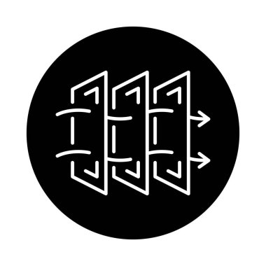 Hava filtresi siyah kabartma simgesi. Web sayfası, mobil uygulama, düğme, logo için imza. Düzenlenebilir vuruş.