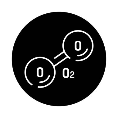 Hava formülü kimyasal siyah kabartma simgesi. Web sayfası, mobil uygulama, düğme, logo için imza. Düzenlenebilir vuruş.