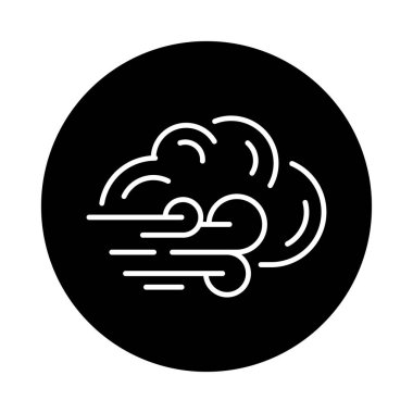 Rüzgarlı hava çizgisi simgesi. Web sayfası, mobil uygulama, düğme, logo için imza. Düzenlenebilir vuruş.