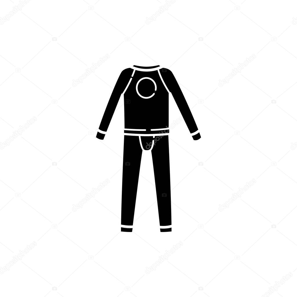 Thermo active underwear clothing olor line icon. Pictogram for web page, mobile app, promo. UI UX GUI design element. Editable stroke.