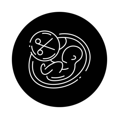 Kürtaj renk çizgisi simgesi. Cenin ölümü, düşük konsepti. Kürtajı yasal tutun. Web sayfası, mobil uygulama, düğme, logo için imza. Düzenlenebilir vuruş