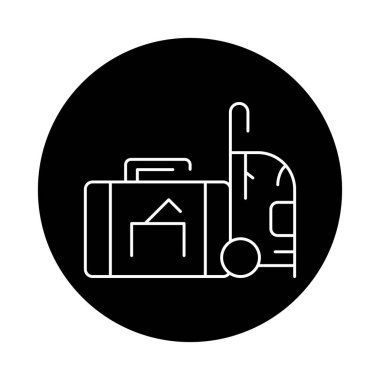 Bagaj rengi simgesi. Web sayfası, mobil uygulama, düğme, logo için imza. Düzenlenebilir vuruş.