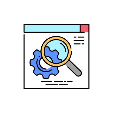 Çözüm renk çizgisi simgesi aranıyor. Web sayfası için piktogram, mobil uygulama, tanıtım. UI UX GUI tasarım elemanı. Düzenlenebilir vuruş.