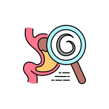 Parazitoloji renk çizgisi simgesi. Web sayfası için piktogram, mobil uygulama, tanıtım. UI UX GUI tasarım elemanı. Düzenlenebilir vuruş.