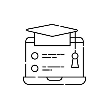 Akıcı eğitim renk çizgisi simgesi. Web sayfası için piktogram, mobil uygulama, tanıtım. UI UX GUI tasarım elemanı. Düzenlenebilir vuruş.