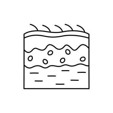 İnsan organı katman renk çizgisi simgesi. Web sayfası için piktogram, mobil uygulama, tanıtım. UI UX GUI tasarım elemanı. Düzenlenebilir vuruş.