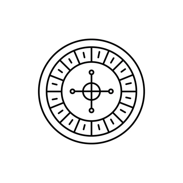 Ref Line Roulette Wheel Olor Line Пиктограмма Веб Страницы Мобильного — стоковый вектор