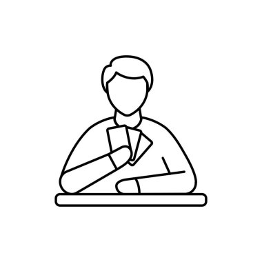 Oyuncu renk çizgisi simgesi. Web sayfası için piktogram, mobil uygulama, tanıtım. UI UX GUI tasarım elemanı. Düzenlenebilir vuruş.