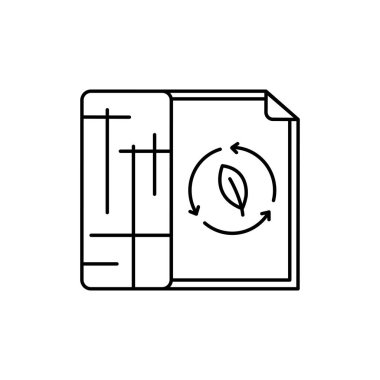 Eko rulo kumaş renk çizgisi simgesi. Web sayfası için piktogram, mobil uygulama, tanıtım. UI UX GUI tasarım elemanı. Düzenlenebilir vuruş.