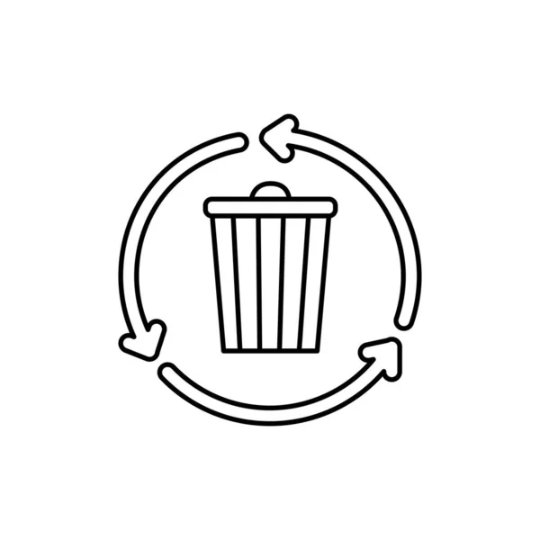 Eco Basura Icono Línea Color Pictograma Para Página Web Aplicación — Archivo Imágenes Vectoriales