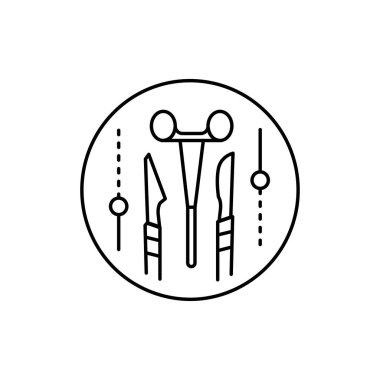 Cerrahi renk çizgisi simgesi. Web sayfası için resim grafiği, mobil uygulama