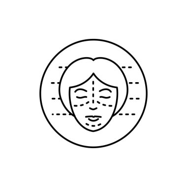 Plastik cerrahi renk çizgisi simgesi. Web sayfası için resim grafiği, mobil uygulama