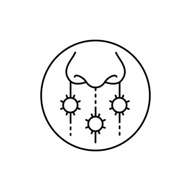 Alerji renk çizgisi simgesi. Web sayfası için resim grafiği, mobil uygulama