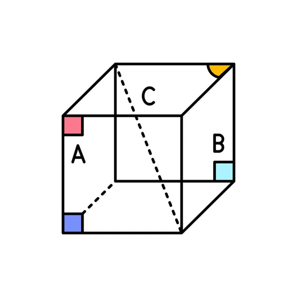 Ícone Geometria Olor Line Pictograma Para Página Web Aplicativo Móvel —  Vetores de Stock