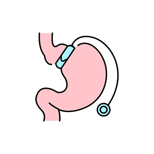 Gastric Lap Band Olor Lijn Pictogram Pictogram Voor Webpagina Mobiele — Stockvector