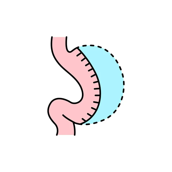 Manchon Gastrectomie Olor Line Icône Pictogramme Pour Page Web Application — Image vectorielle
