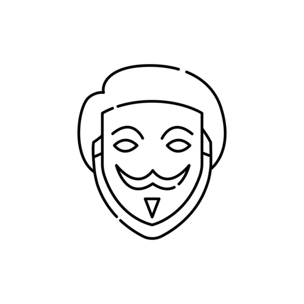 Gefälschte Identität Olor Line Icon Ausweis Und Prüfperson Piktogramm Für — Stockvektor