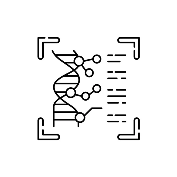 Identification Adn Icône Ligne Olore Identifier Vérifier Personne Pictogramme Pour — Image vectorielle