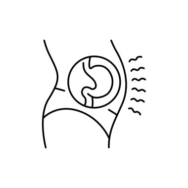 Şişiren renk çizgisi simgesi. Web sayfası için piktogram, mobil uygulama, tanıtım. UI UX GUI tasarım elemanı. Düzenlenebilir vuruş.