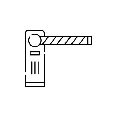 Kapı renk çizgisi simgesini geçirin. Web sayfası için piktogram, mobil uygulama, tanıtım. UI UX GUI tasarım elemanı. Düzenlenebilir vuruş.