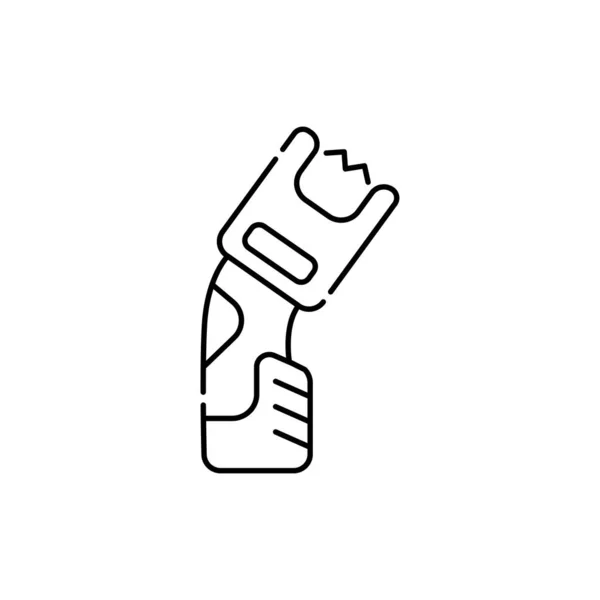 Icona Della Linea Colore Pistola Stordimento Pittogramma Pagina Web App — Vettoriale Stock