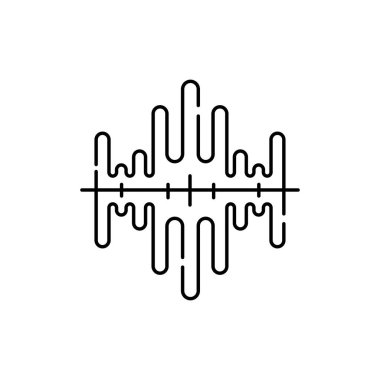 Akustik renk çizgisi simgesi. Web sayfası için piktogram, mobil uygulama, tanıtım. UI UX GUI tasarım elemanı. Düzenlenebilir vuruş.