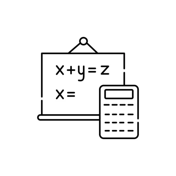 Ícone Linha Olor Matemática Pictograma Para Página Web Aplicativo Móvel —  Vetores de Stock