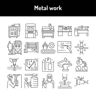 Metal işi renk çizgisi simgesi. Web sayfası için piktogram, mobil uygulama, tanıtım. UI UX GUI tasarım elemanı. Düzenlenebilir vuruş