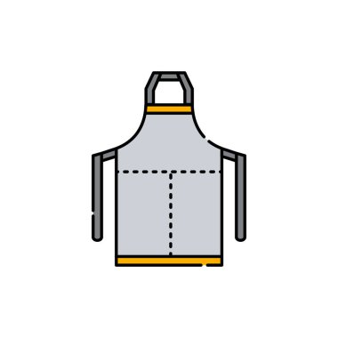 Koruyucu önlük renk çizgisi simgesi. Engelli. İzole vektör elementi. Web sayfası, mobil uygulama, tanıtım için resim çizelgesi