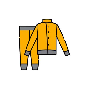 Koruyucu giysi renk çizgisi simgesi. Engelli. İzole vektör elementi. Web sayfası, mobil uygulama, tanıtım için resim çizelgesi