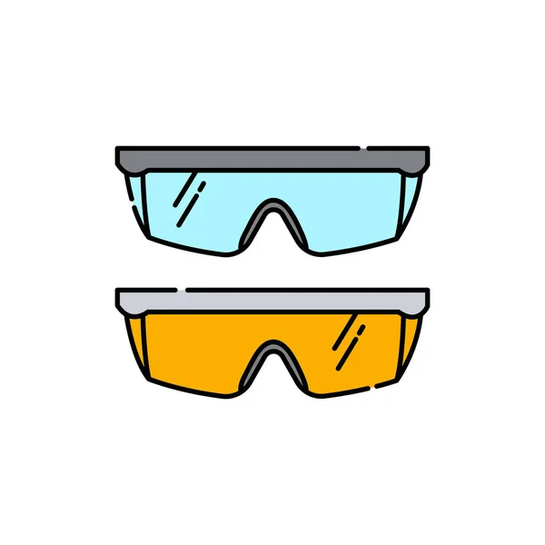 Gafas Protección Icono Línea Color Incapacidad Elemento Vectorial Aislado Esquema — Vector de stock