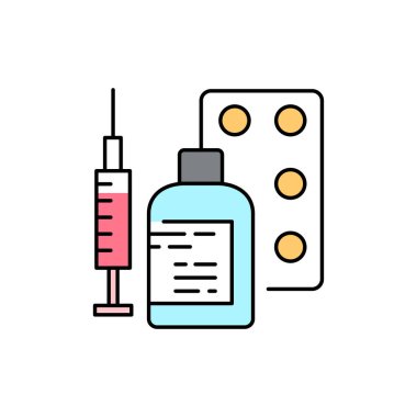 Kısırlık tedavisi renk çizgisi simgesi. Hamilelik. Web sayfası için piktogram, mobil uygulama, tanıtım. UI UX GUI tasarım elemanı. Düzenlenebilir vuruş.