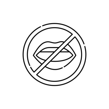 Dumb color line icon. Disability. Isolated vector element. Outline pictogram for web page, mobile app, promo