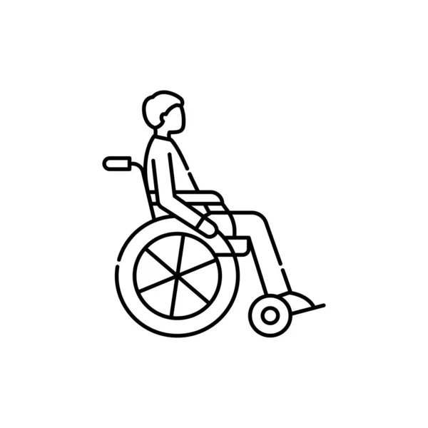 Ungültiges Symbol Für Die Farblinie Behinderungen Isoliertes Vektorelement Umriss Piktogramm — Stockvektor
