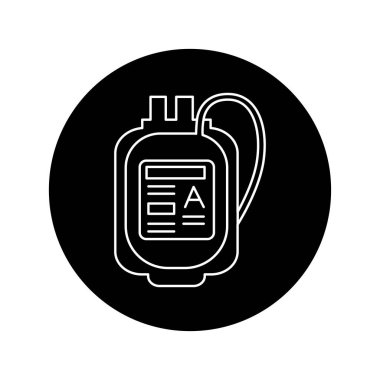 Donör kan bankası renk çizgisi ikonu. Web sayfası için resim grafiği, mobil uygulama