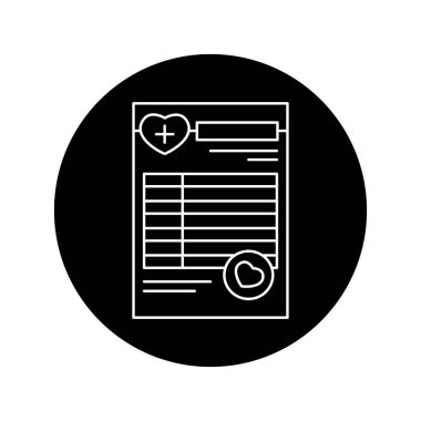 Sağlık sigortası renk çizgisi ikonu. Web sayfası için resim grafiği, mobil uygulama