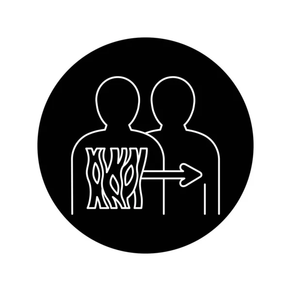 肌肉移植彩色线条图标 捐赠器官 移动应用 宣传用的象形文字 Gui设计元素 可编辑笔划 — 图库矢量图片