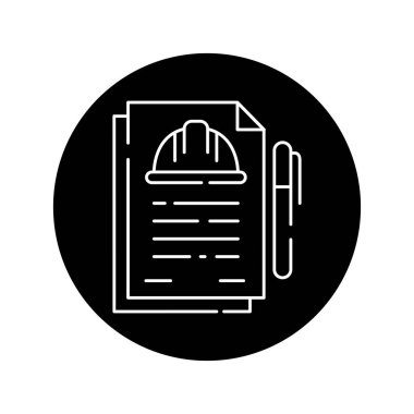 Tahmini belge renk çizgisi simgesi. Web sayfası için piktogram, mobil uygulama, tanıtım. UI UX GUI tasarım elemanı. Düzenlenebilir vuruş.