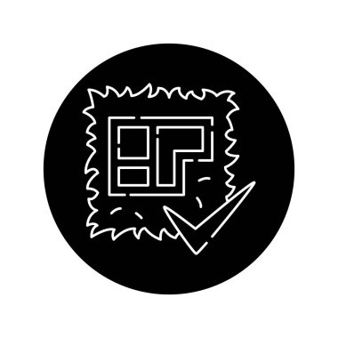 Kara parseli siyah sembol. Web sayfası için resim grafiği, mobil uygulama