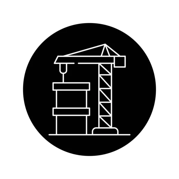 Ікона Кольорової Лінії Будівництва Підлоги Pictogram Web Page Mobile App — стоковий вектор