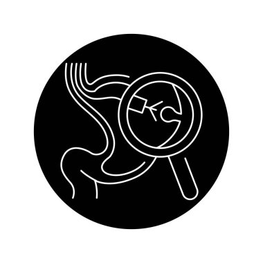 Mide biyopsisi renk çizgisi simgesi. Web sayfası için piktogram, mobil uygulama, tanıtım. UI UX GUI tasarım elemanı. Düzenlenebilir vuruş.