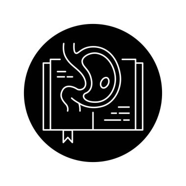 Gastrit renk çizgisi simgesi. Gastroözofagus reflü hastalığı. Web sayfası için piktogram, mobil uygulama, tanıtım. UI UX GUI tasarım elemanı. Düzenlenebilir vuruş.