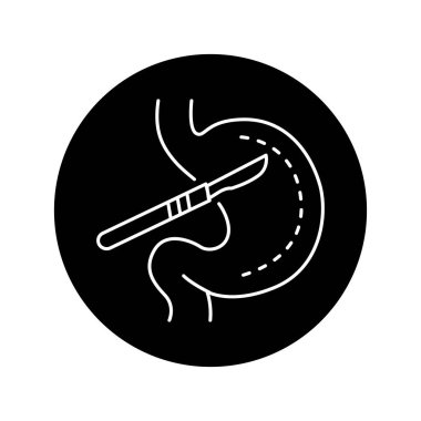 Mide cerrahisi renk çizgisi ikonu. Web sayfası için piktogram, mobil uygulama, tanıtım. UI UX GUI tasarım elemanı. Düzenlenebilir vuruş.